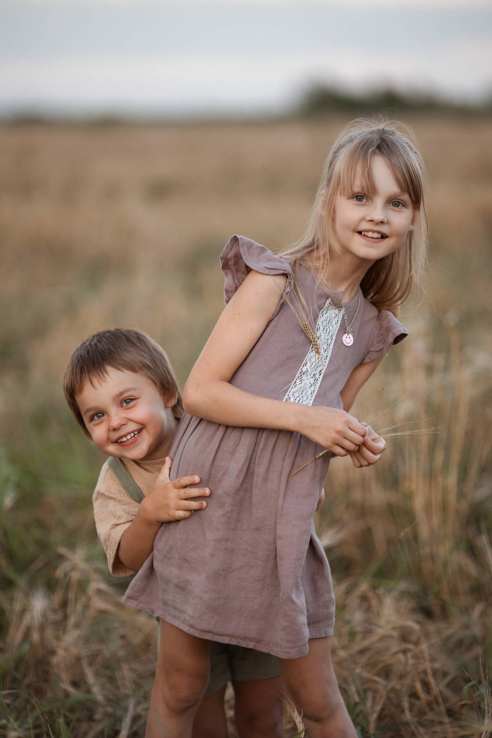 kids children brother sister rye summer august harvest, Воробьёва Надежда
