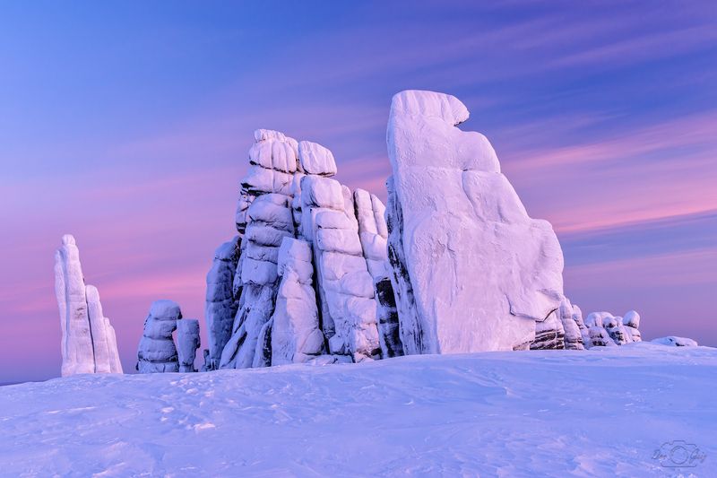 якутия, улахан-сис, гранитные города Зефирный закат фото превью