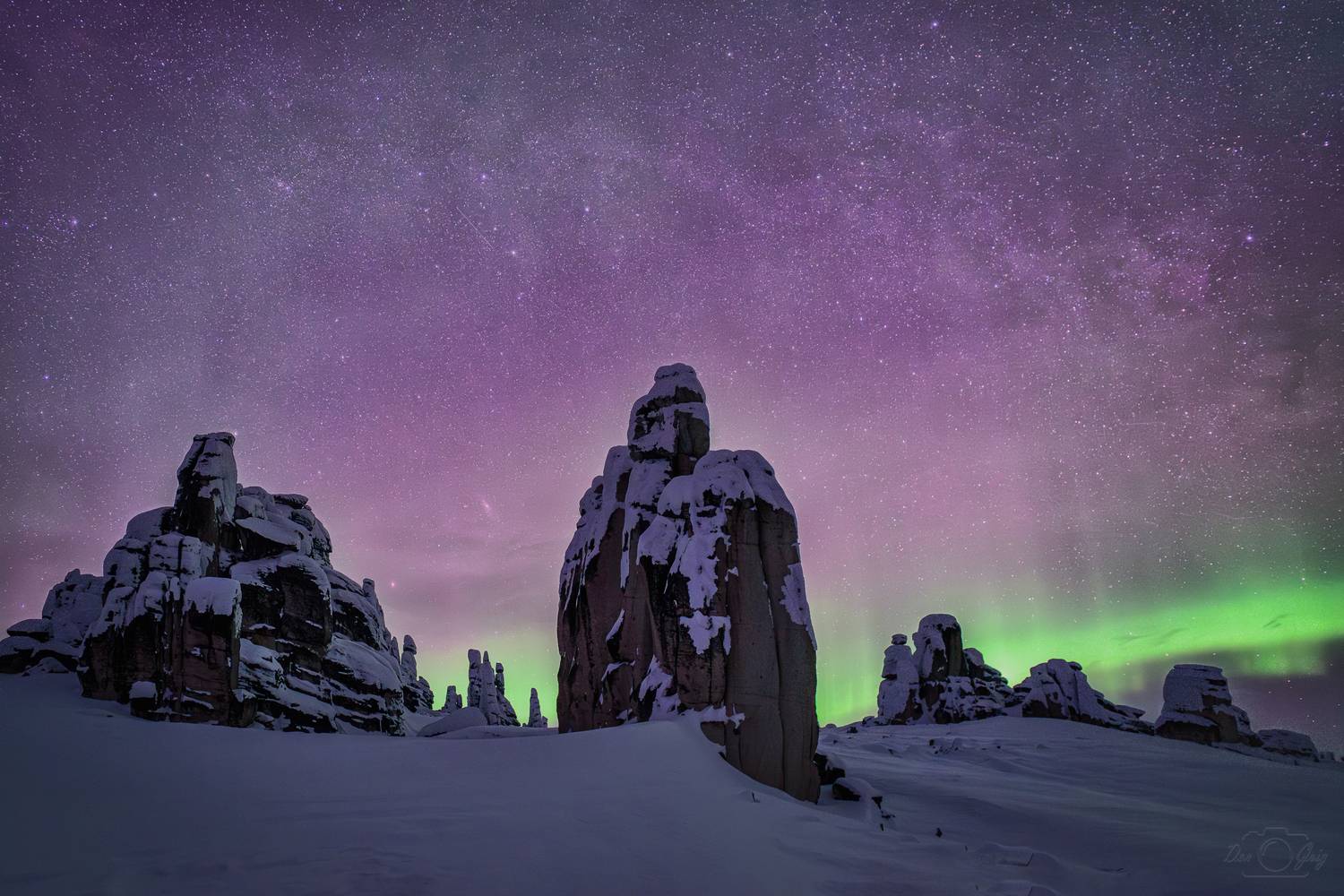 якутия, улахан-сис, аврора, полярное сияние, гранитные города, Григорашев Денис