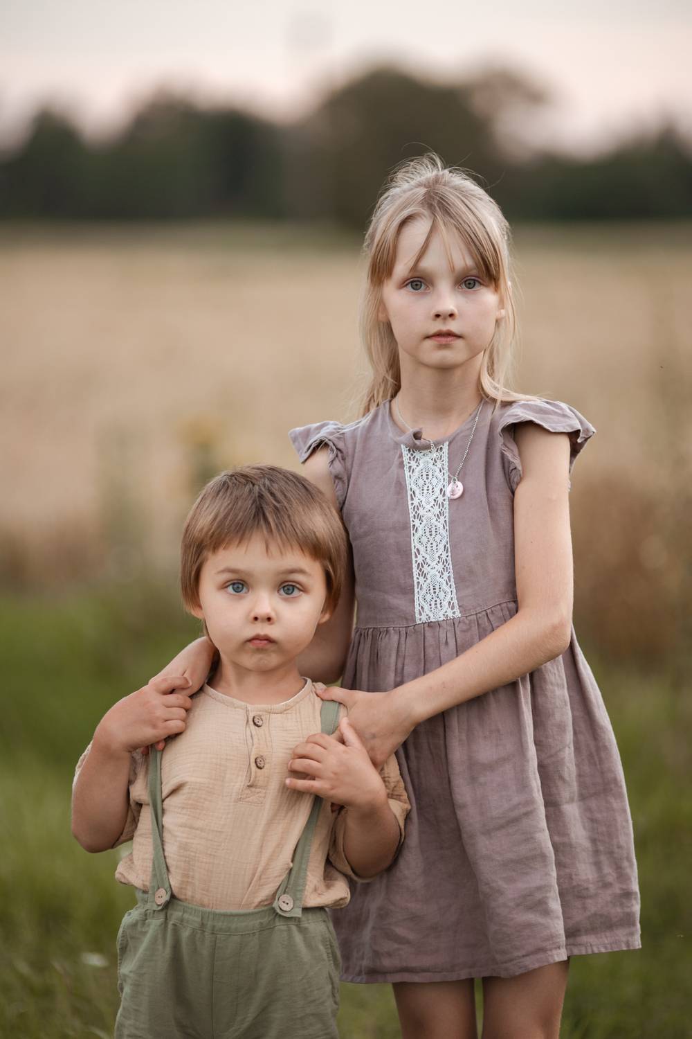 kids children brother sister rye summer august harvest, Воробьёва Надежда