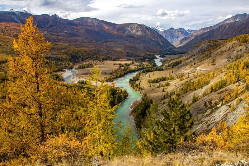 Вид с перевала на р.Аргут фото превью