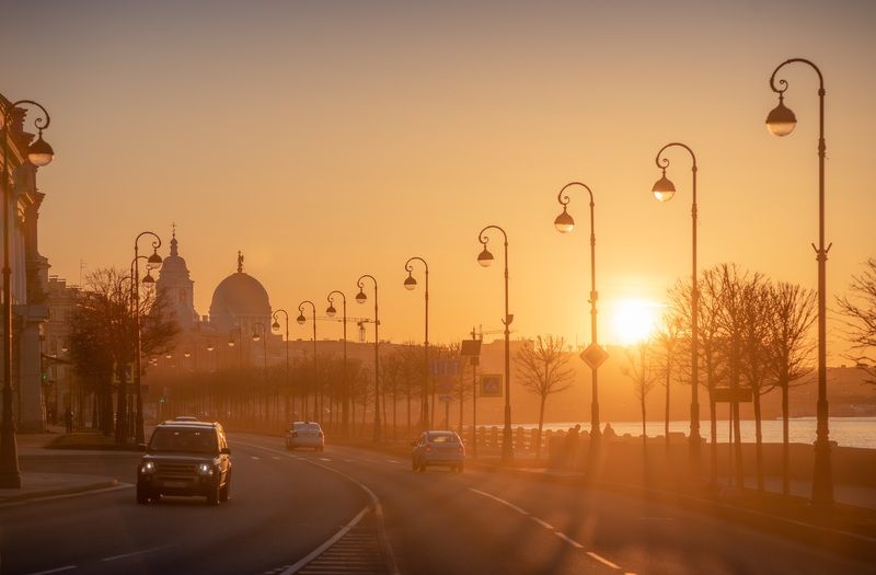 санкт-петербург, город, архитектура, пейзаж, закат В лучах весеннего солнца… фото превью