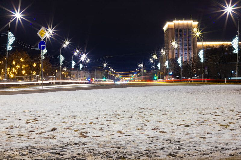 Огни ночного города фото превью