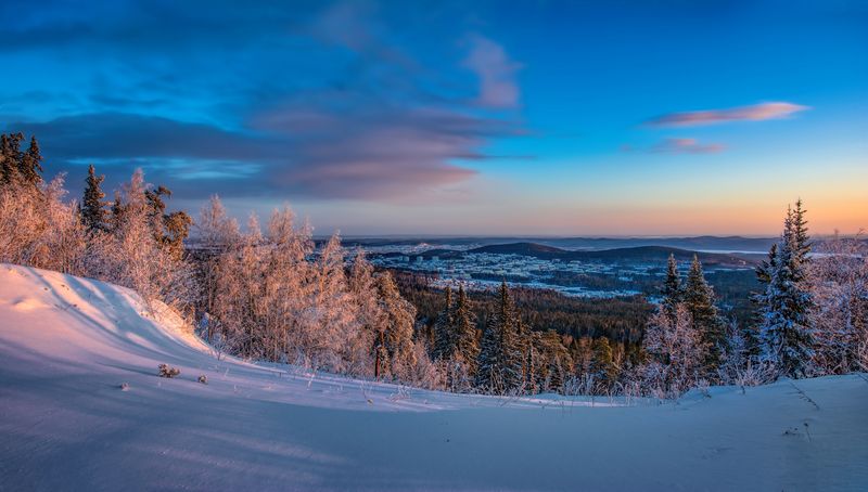 Зимняя панорама фото превью
