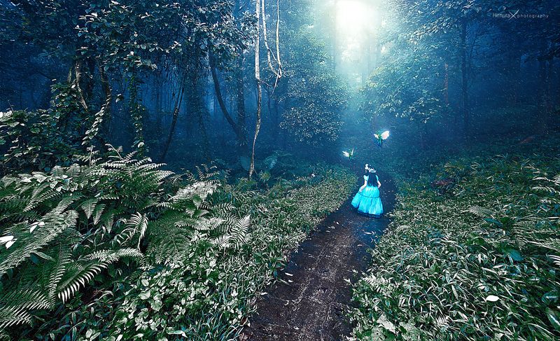 baby fine art in forest фото превью