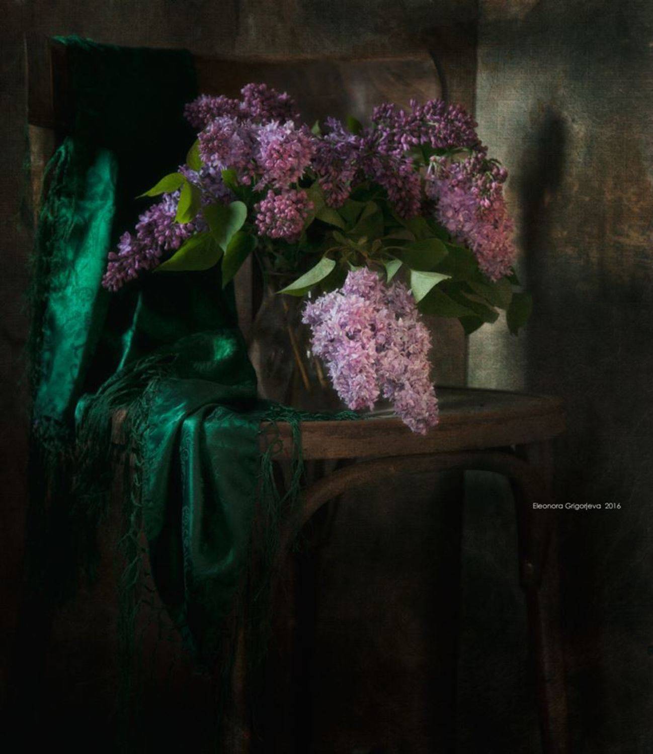 венский стул, натюрморт, сирень, Eleonora Grigorjeva