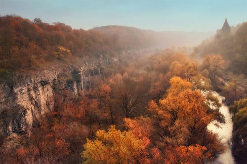 туман над Смотричским каньоном