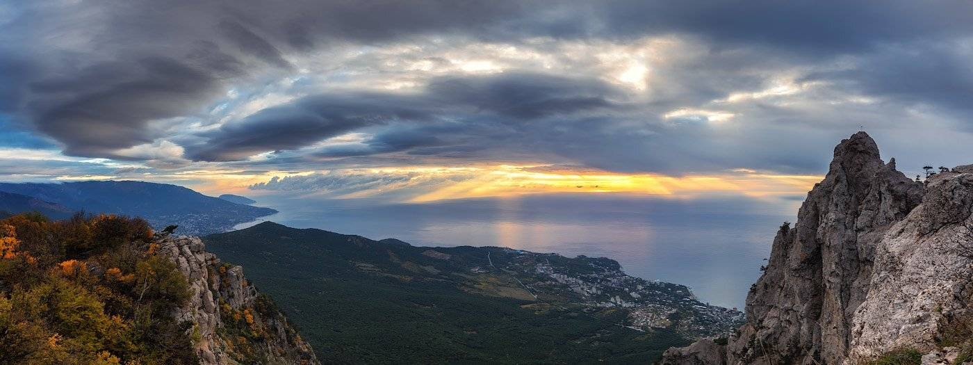 Горы, Море, Небо, Облака, Пейзаж, Рассвет, Утро, Dmitriy  Baginskiy