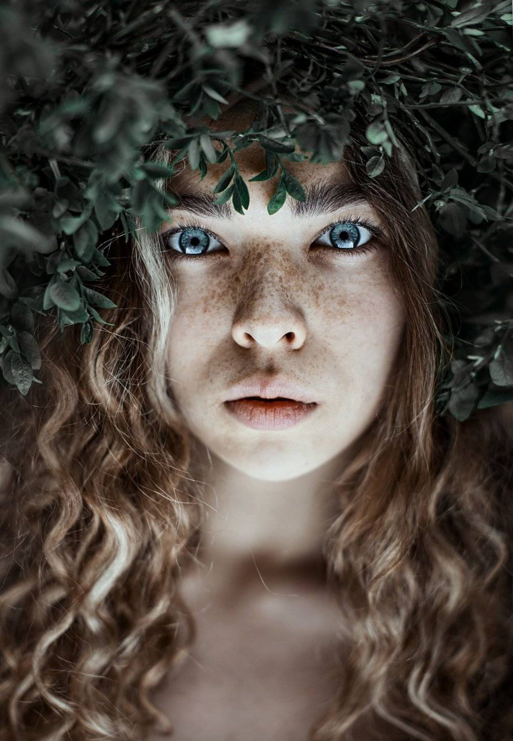 рыжая, веснушки, портрет, волосы, лицо, глаза, Комарова Настя