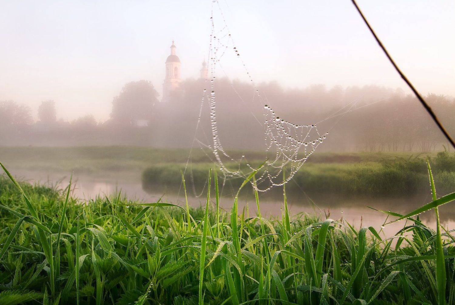 Весна, Восход, Май, Река, Туман, Утро, Филипповское, Храм, Церковь, Церковь св. Николая, Шерна, Игорь Шиленок