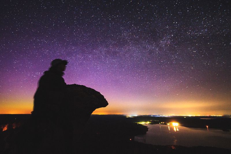 млечный путь, звезды, галактика, урал, аракульские шиханы С Уральским медведем наблюдаем за Млечным путем фото превью