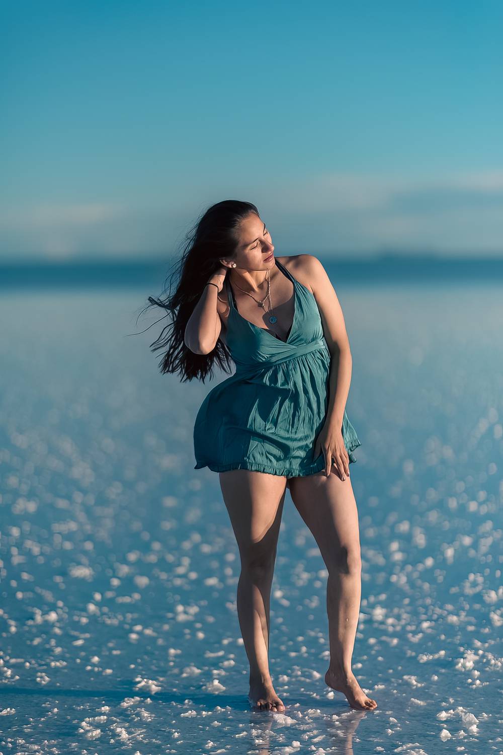 uyuni salt flat, portrait, mood, model,, Julius LIU
