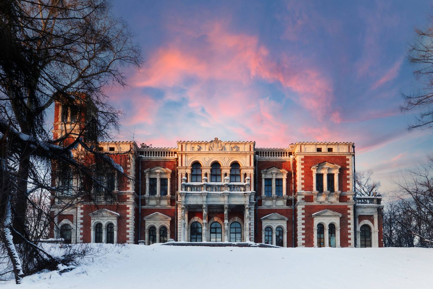 дворец, зима, парк, Валерий Вождаев