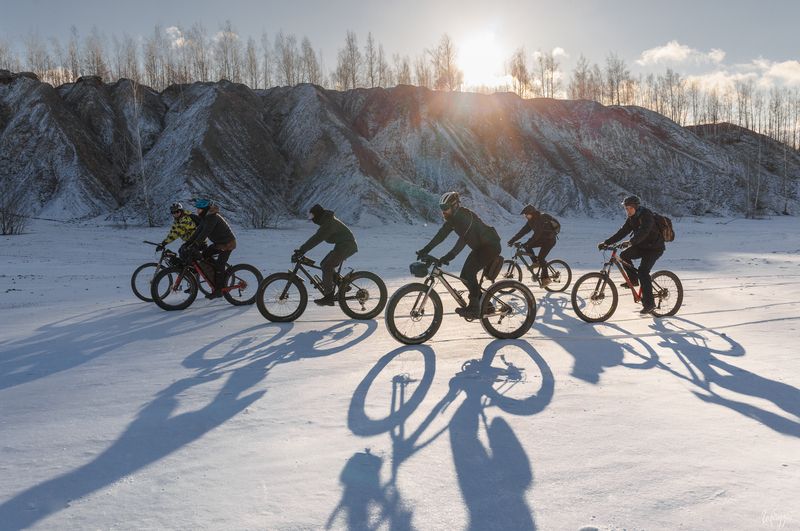 На велосипедах по зимним Кондукам фото превью