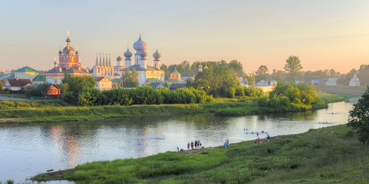 лето, река, монастырь, церковь, Гармашов Сергей