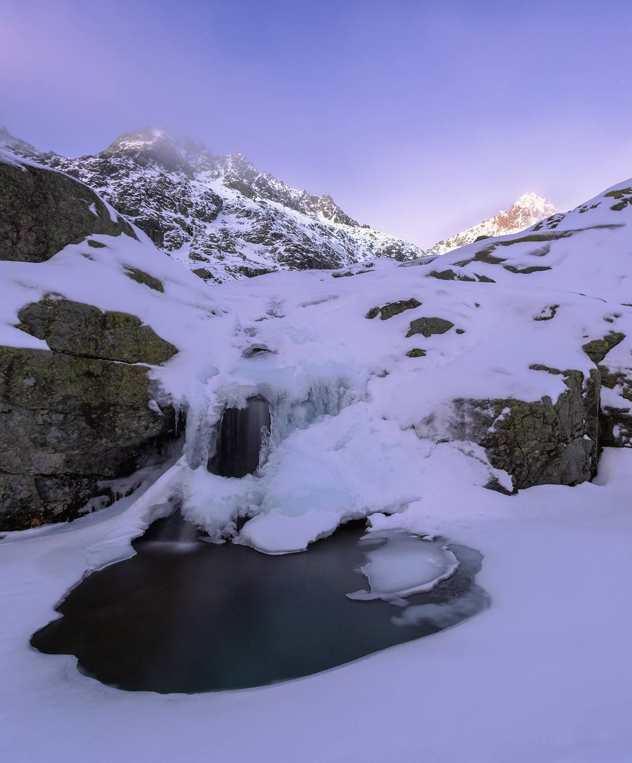 photography, mountain, winter, snow, landscape, photo, awakening, pink nature, mountains, dawn, color, colorful, landmark, mood, moddy, amazing, cool, jimenez millan samuel