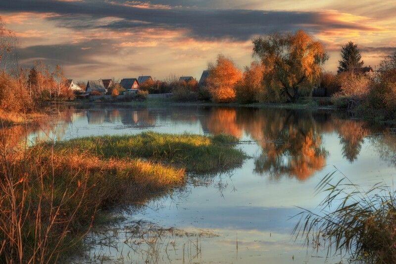 Вечер за городом фото превью