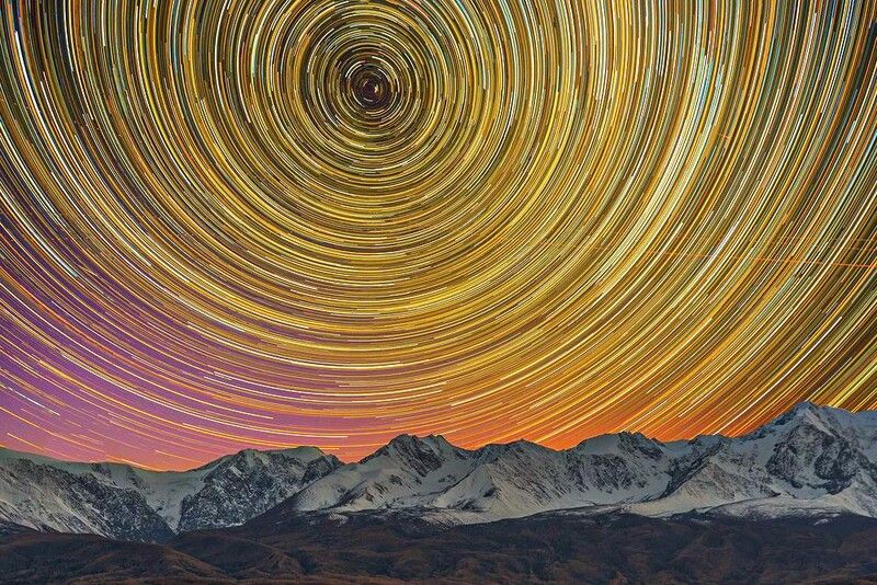 алтай, звезды, горы, движение звезд, ночь Алтайские звезды фото превью