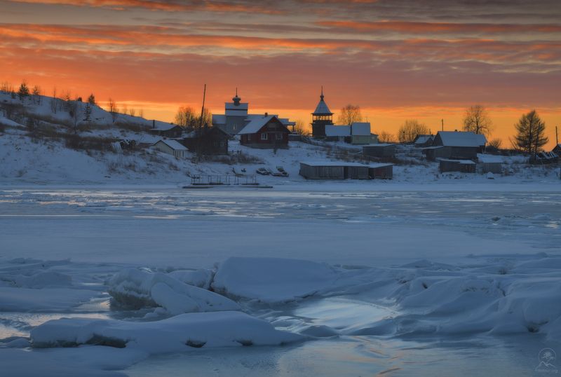 кольский, зима, фототур на кольский, мурманская область, ковда, зимний кольский, заполярье Утро на реке Ковда фото превью