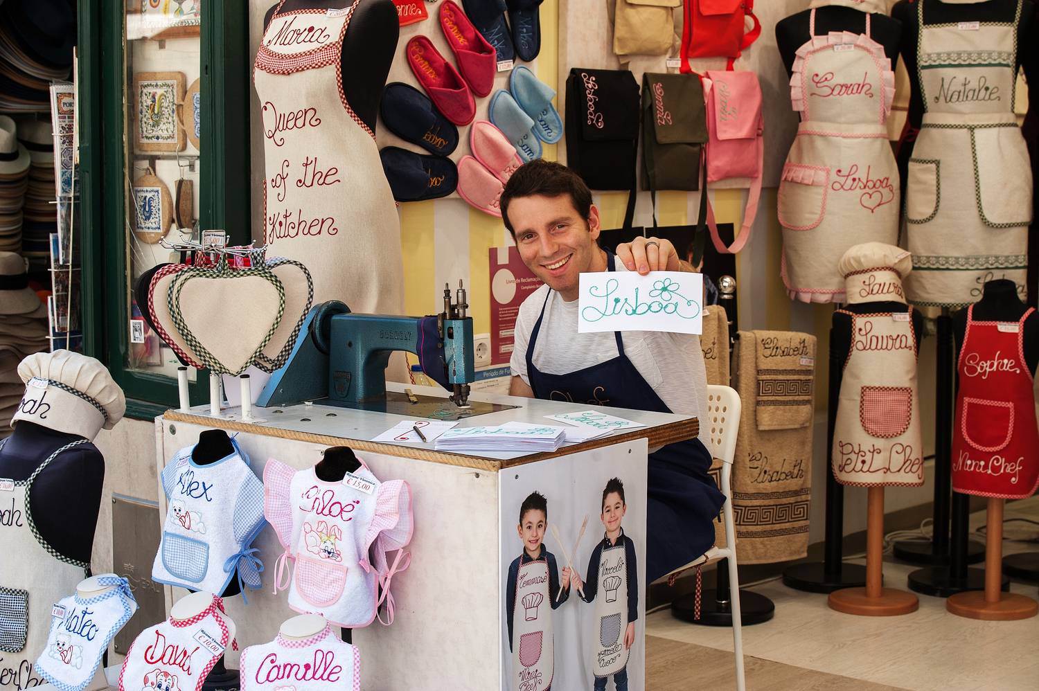 лиссабон, португалия, вышивальщик, улица, Ходос Илья