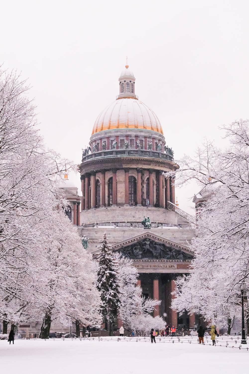 Исаакиевский собор Санкт-Петербург Зима Снег Архитектура Купол Неоклассицизм Пейзаж Город Памятник, Алексей Раимун