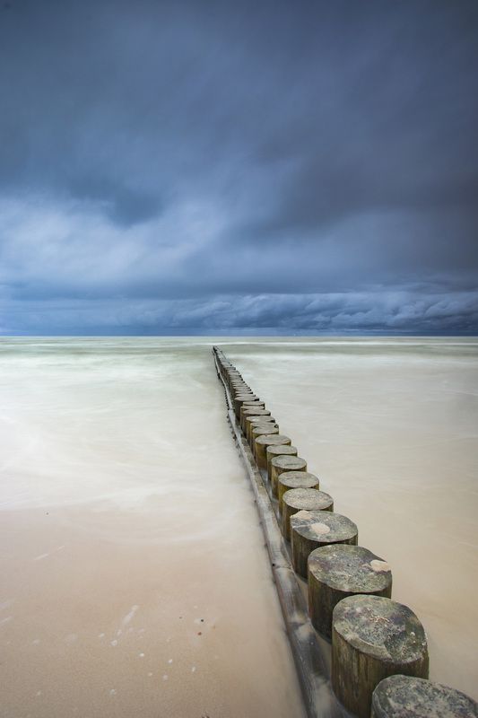 Vertical, Photography, Sea, Beach, Nature, Sky, Water, Sand, Horizon, Clouds, Storm, Baltic, Poland, Łeba Arcus cloud фото превью