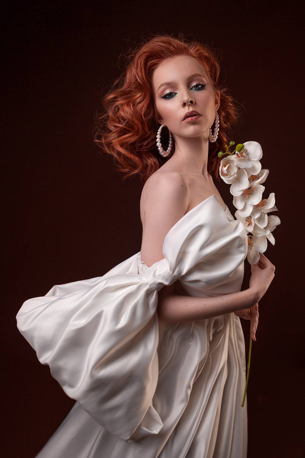 невеста, девушка, женский портрет, орхидея, Jankauskene Natalya