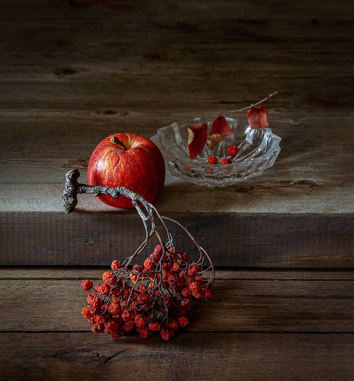 яблоко, рябина, розетка, ягоды, литья, Алексей Бычков
