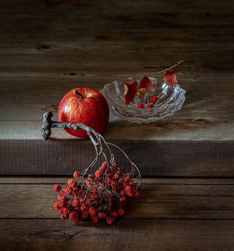 яблоко, рябина, розетка, ягоды, литья  фото превью
