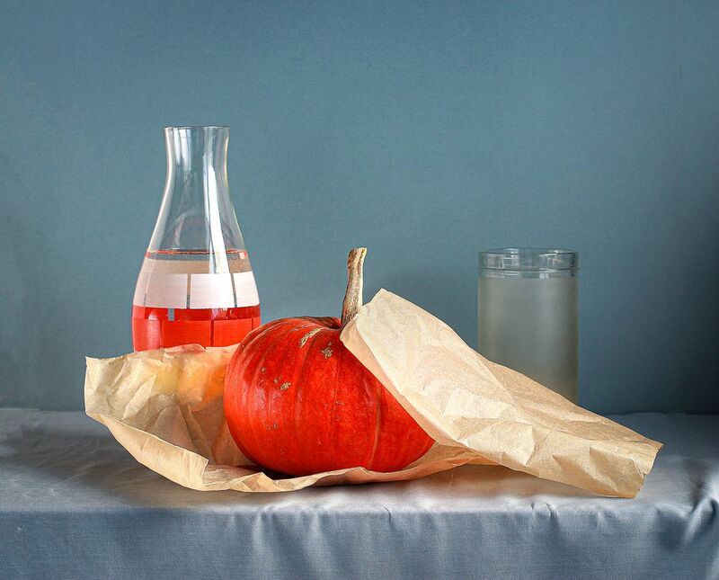 натюрморт, фотонатюрморт, still life, stillifefoto, тыква, овощи, ретро_натюрморт, наталья_казанцева С графином из 60-х и тыковкой фото превью