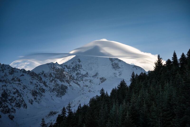 georgia, mestia, mountains, sunrise, pine, trees, sky Bride фото превью
