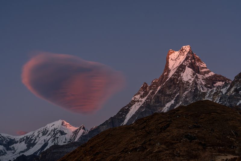 мачапучаре, гора, непал, гималаи, fishtail, рыбий хвост, nepal, mountain, himalaya, горы Мачапучаре фото превью