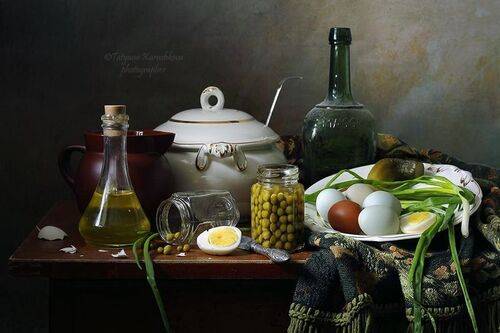 Вариации с яйцами и кухонной утварью