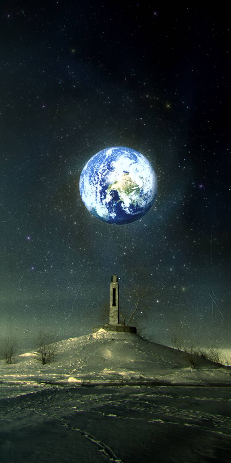 сюрреалистичный, фантастический, космический, монументальность, холодный, контраст, символизм, вечность, фотомонтаж, Раимун Алексей