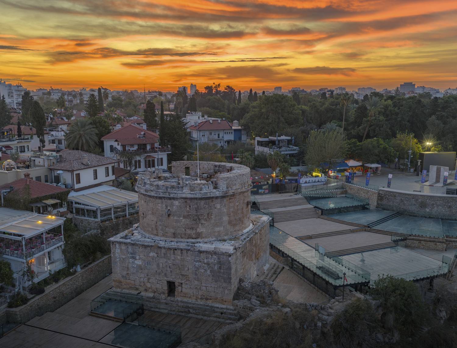 турция, калеичи, башня, рассвет, хыдырлык, башня хыдырлык, видсверху, аэросъемка, Игорь Юркин