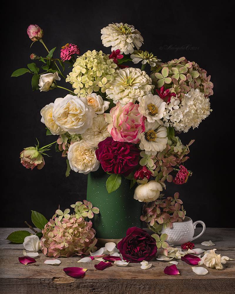 цветы,букет,розы,гортензии, Светлана Л.