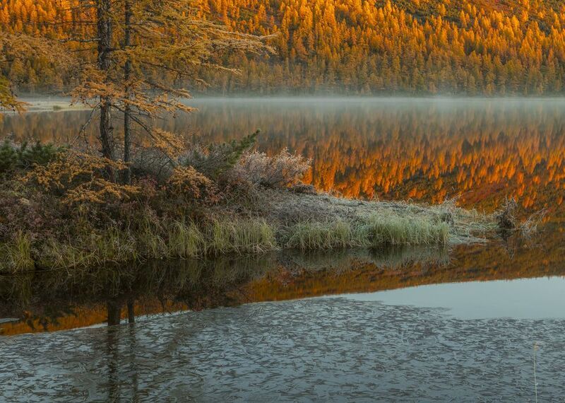озеро джека лондона,магадан,озеро невидимка,ручей неведомый, отражение Ручей Неведомый. фото превью