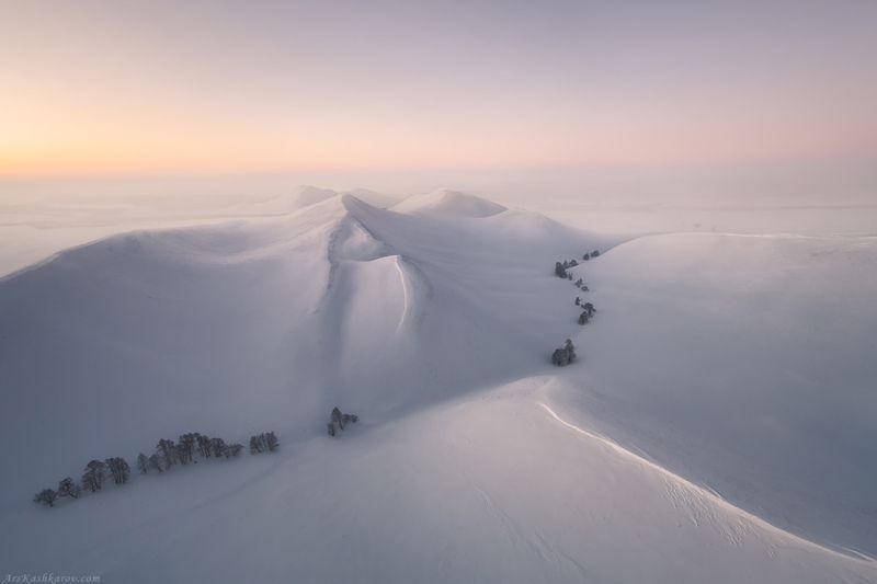 оренбуржье, зима, долгие горы, урал, степь, степной пейзаж, оренбургская область, карамурунтау Долгие горы зимой фото превью