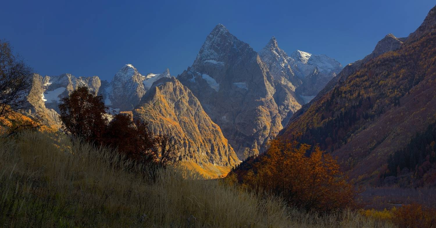 горы осень кавказ, Александр Жарников