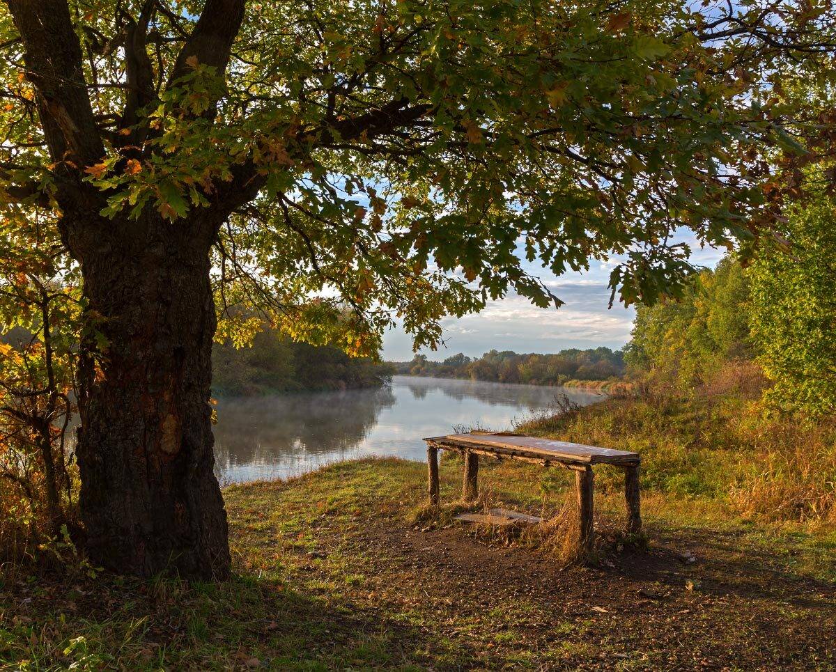 осень, октябрь, река, клязьма, утро, Борис Новиков