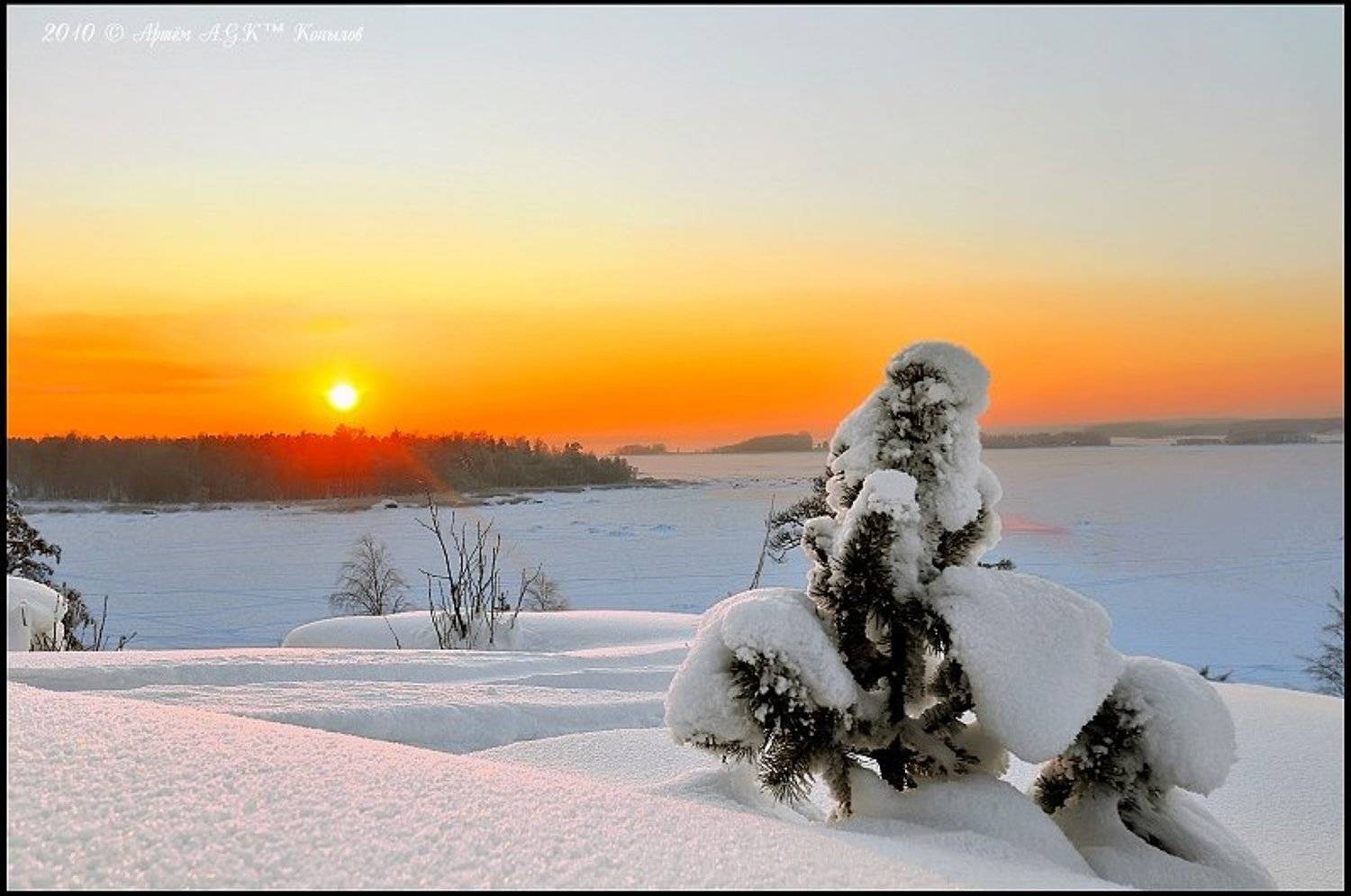 выборг, солнце, проводы, зима, закат, снег, Артём A.G.K&trade; Копылов