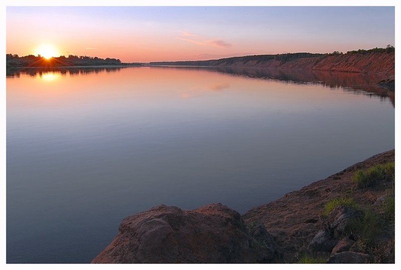 удмуртия,рыбалка,лето Закат на Вятке. фото превью