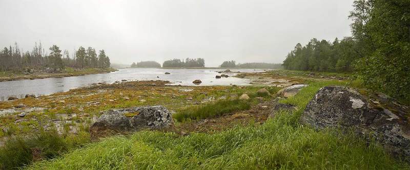 Белое море. Дождь над Кислой губой фото превью