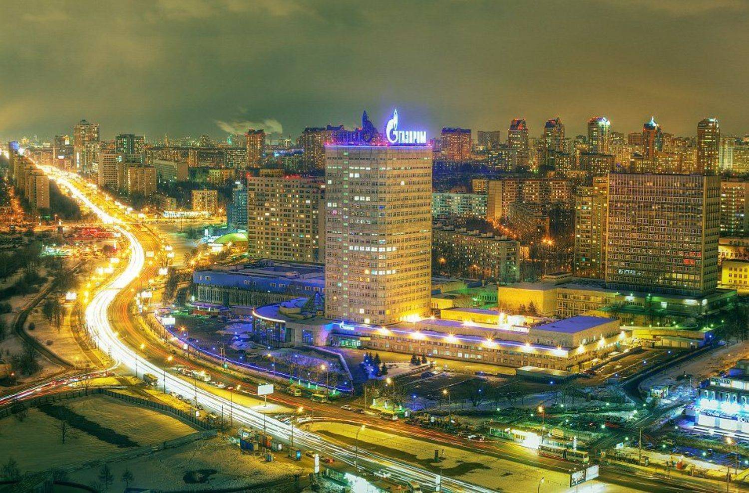 крыша, крыши, город, москва, ночь, газпром,, Kremchik