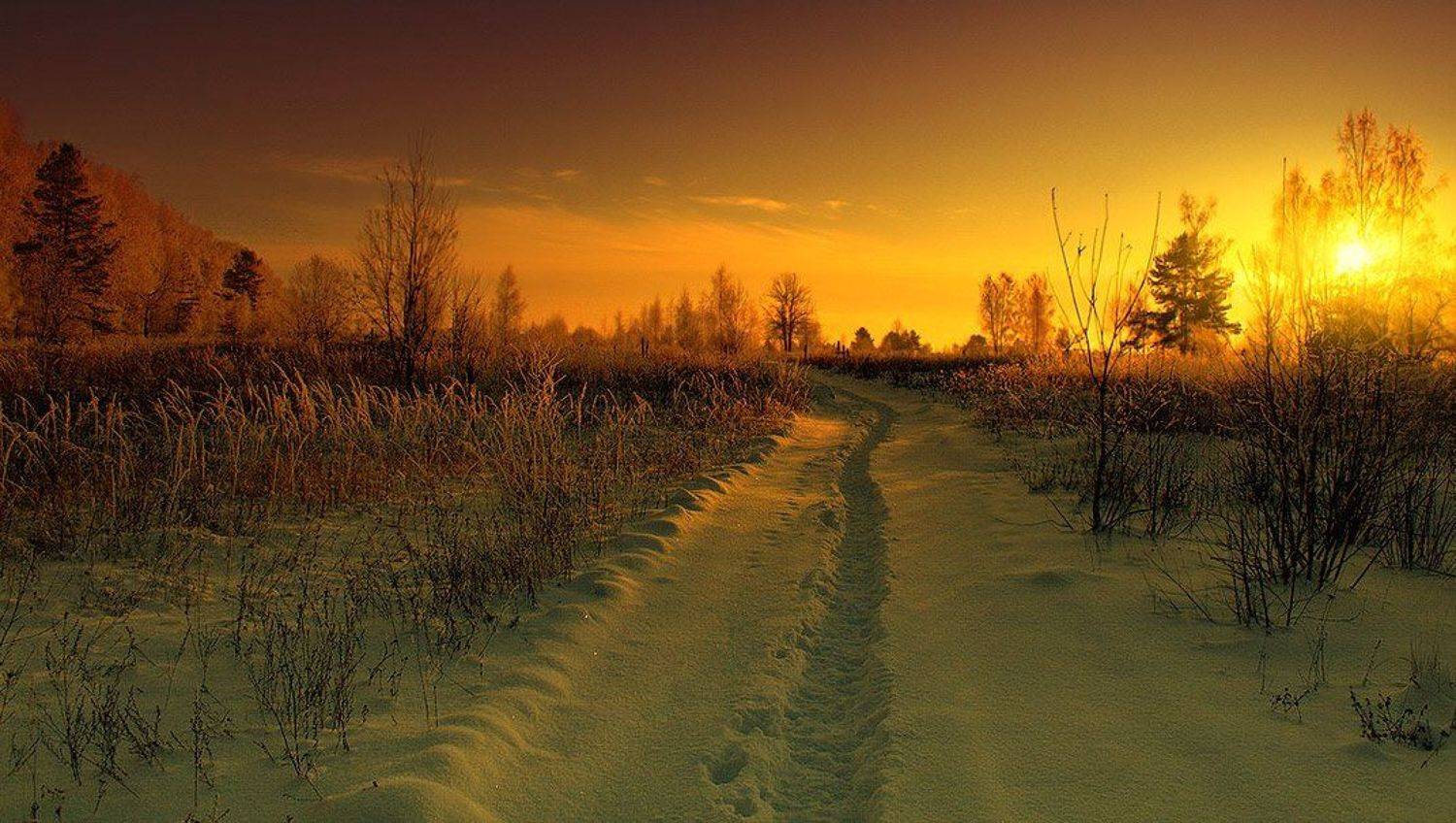 февраль, седой.зовёт, дорога, закат, ночь, снег, мороз, ivlyi