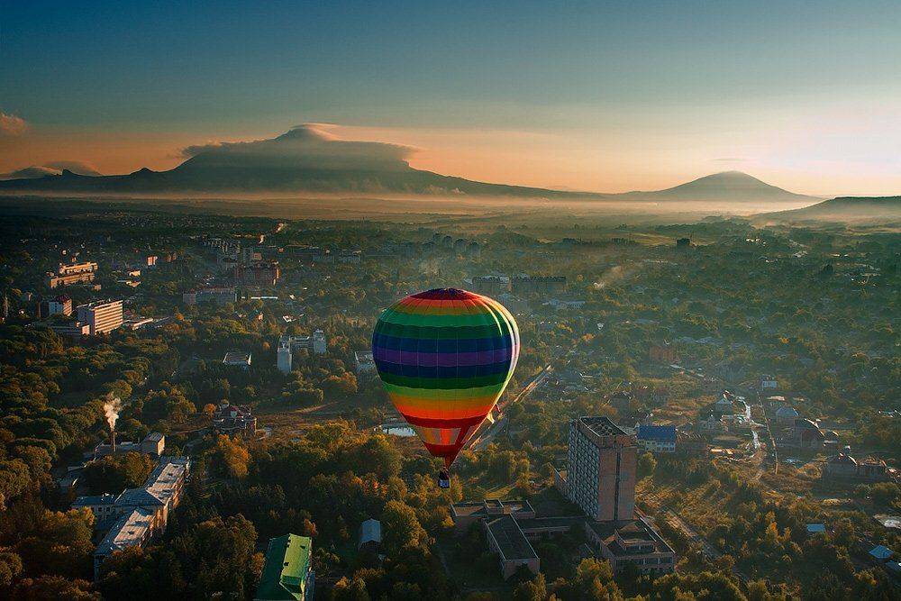 утро аэростат полет, Елена Брежицкая