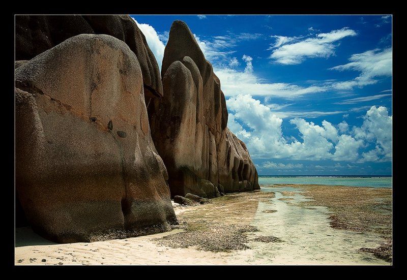 ла диг, Море, Небо, Океан, Природа, сейшелы, Скалы, сурс даржан Rocks фото превью