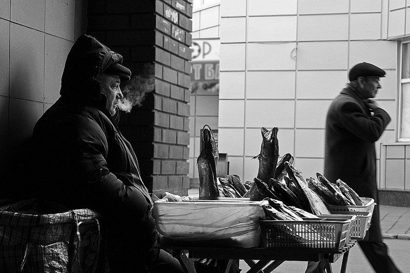 продавец рыбы фото превью