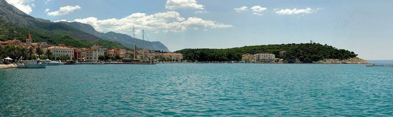 панорама, порт,  макарска Панорама порта Макарска фото превью