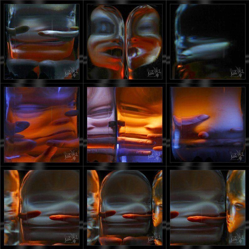 светографика, отражения, искажения, вода, стекло, портрет Из трехлитровой банки... (Светографика - Отражения. Преломления. Искажения) фото превью